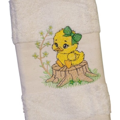 Pano Turco com Bordado "Patinho"