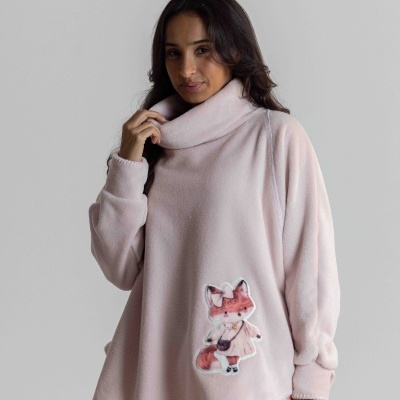 Poncho de senhora MIRA em coralina de toque suave