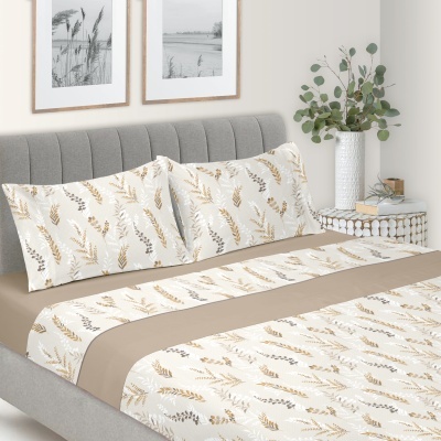 Jogo de Cama "Coral-Espiga"