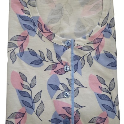 Pijama de Senhora Manga Comprida "Folhagem"