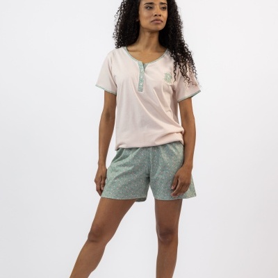 Pijama de Senhora "Brasão de Flores"