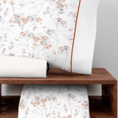 Jogo de cama em algodão ASA "Lírio"