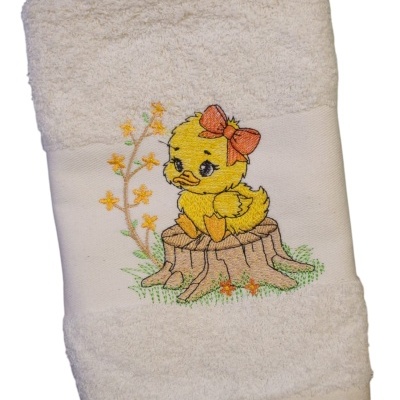 Pano Turco com Bordado "Patinho"