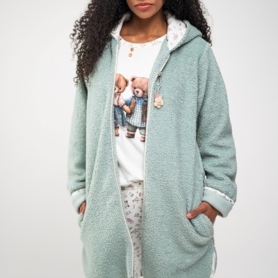 Robe com carapuço Mira