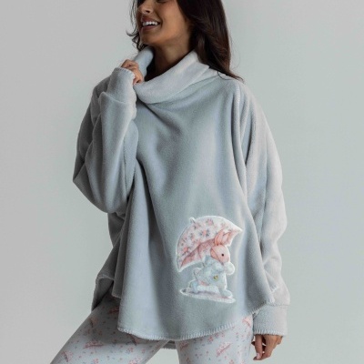 Poncho de senhora MIRA em coralina de toque suave