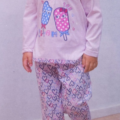 Pijama de Menina Manga Comprida "Ice Cream"