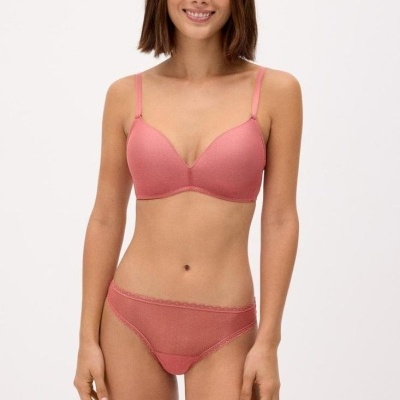 Conjunto sutiã sem aro com bojo e cueca brasileira