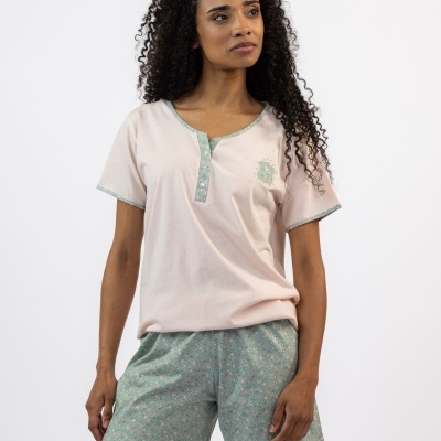 Pijama de Senhora "Brasão de Flores"