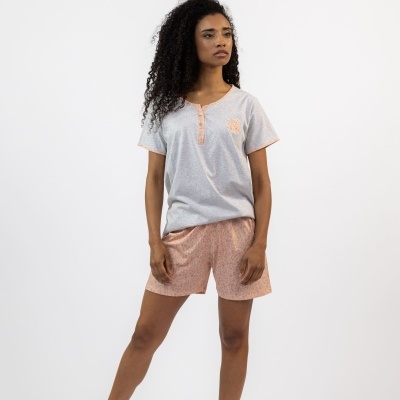 Pijama de Senhora "Brasão de Flores"