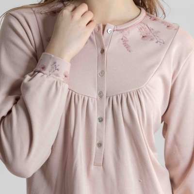 Camiseiro de senhora MIRA cardado e com padrão floral
