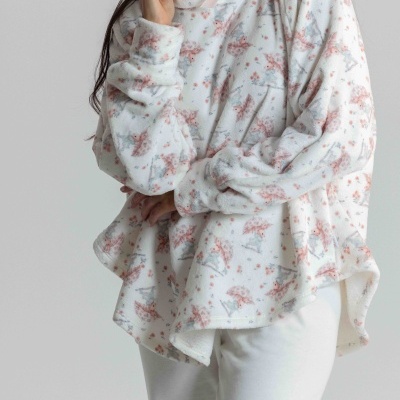 Poncho de senhora MIRA em coralina de toque suave