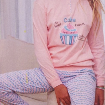 Pijama de Menina Manga Comprida "Cupcake"