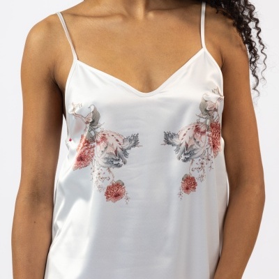 Camisa de dormir "Flores de Cetim"