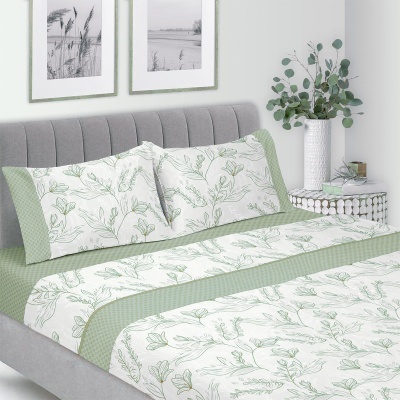 Jogo de cama Atena-Folha