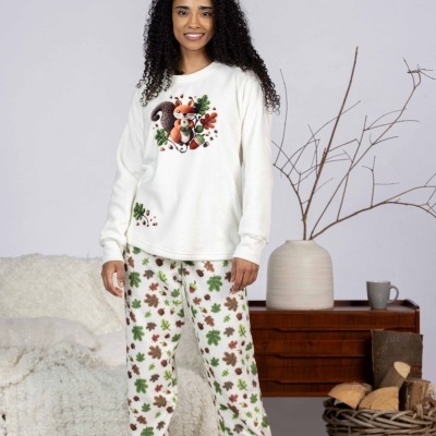 Pijama Mira em coralina de senhora 