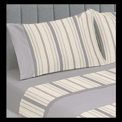 Jogo de Cama Flanela Atena "Riscas"