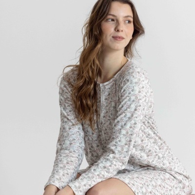 Camiseiro de senhora MIRA cardado e com padrão floral