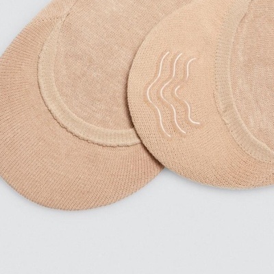 Pacote de 3 pezinhos bege sem costura