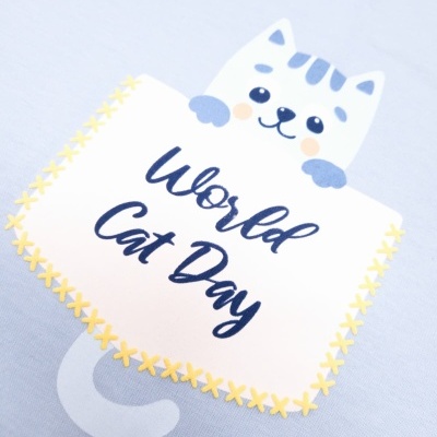 Pijama de menino "World cat day"