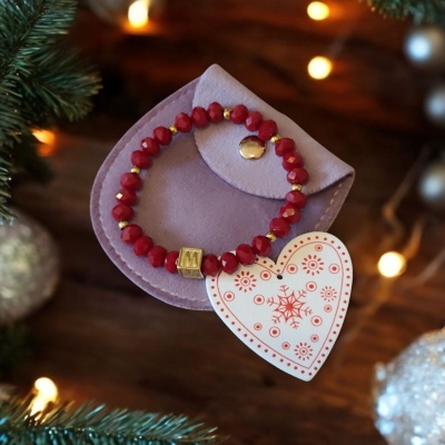 Pulseira com Inicial - Especial Natal