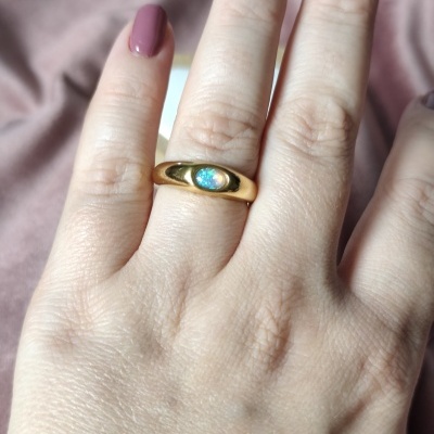 Anel com Pedra Opalite