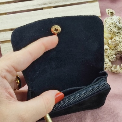 Carteira Porta-Moedas em Pele