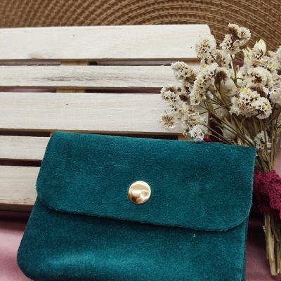 Carteira Porta-Moedas em Pele