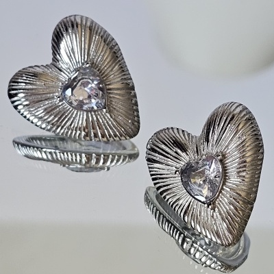 Brincos Coração de Zircónia