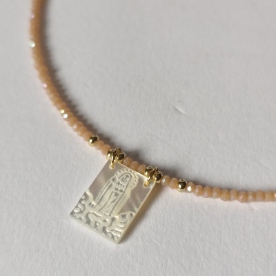 Colar de Cristais - Creme