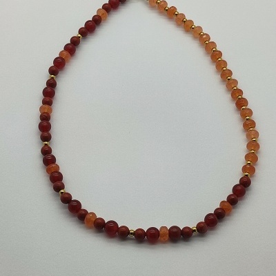 Colar de Pedras Naturais - Golden Hour - Coleção de Outono