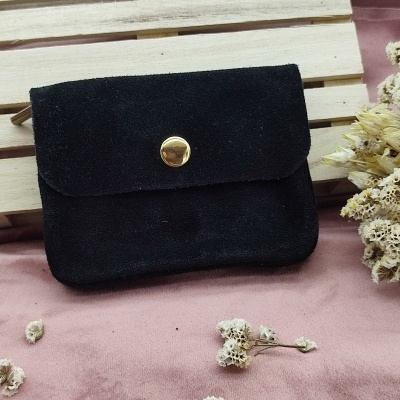 Carteira Porta-Moedas em Pele