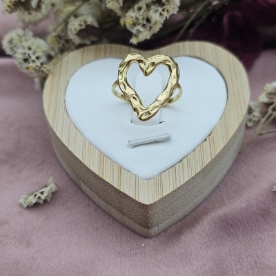 Anel Autêntica Coração Ajustável