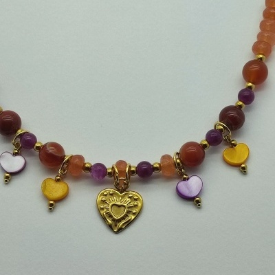 Colar Corações - GOLDEN HOUR - Coleção de Outono