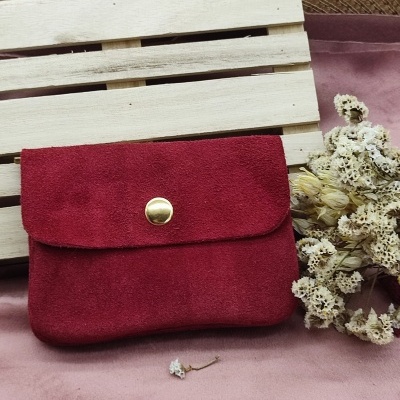 Carteira Porta-Moedas em Pele