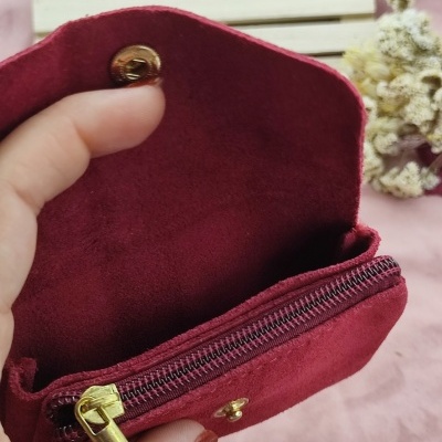 Carteira Porta-Moedas em Pele