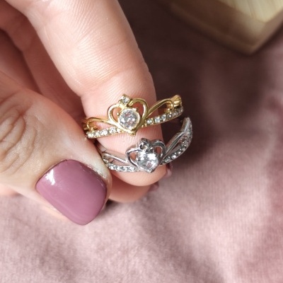 Anel Tiara de Princesa ajustável