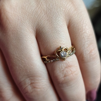 Anel Tiara de Princesa ajustável