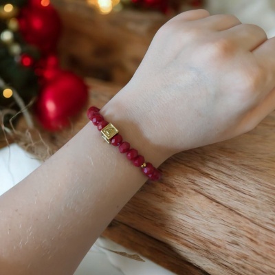 Pulseira com Inicial - Especial Natal