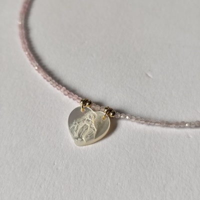 Colar de Cristais Rosa