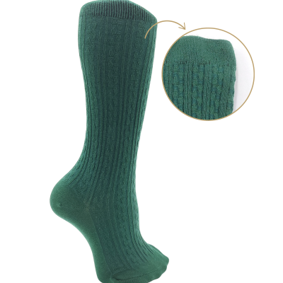 Meia jackard verde garrafa