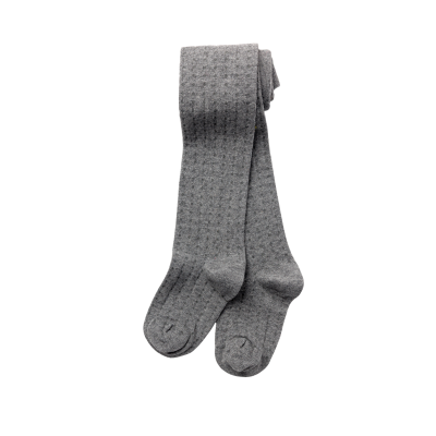 Collant Rendado Cinza mescla