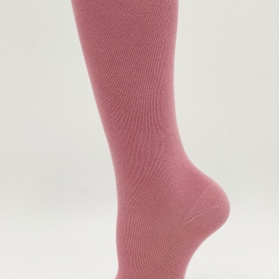 Meia joelho lisa Rosa velho