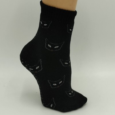 Meia felpo anti-derrapante raposa