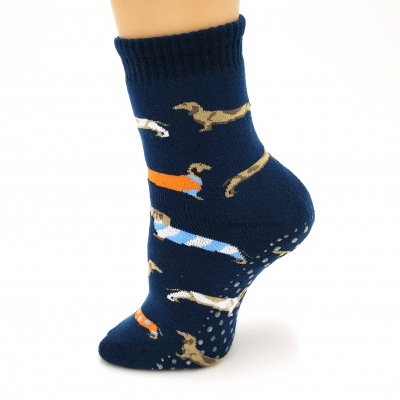 Meia felpo anti-derrapante cães