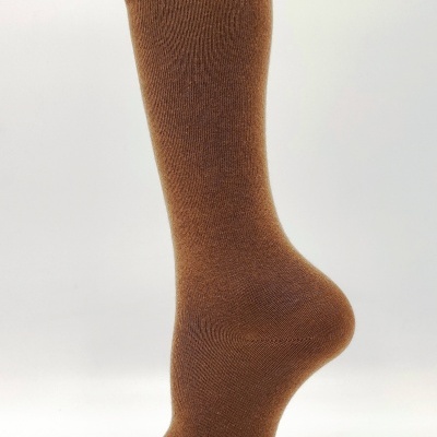 Meia joelho lisa Castanho Claro
