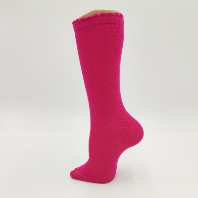 Meia joelho ponto arroz fuschia