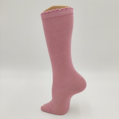Meia joelho ponto arroz rosa velho