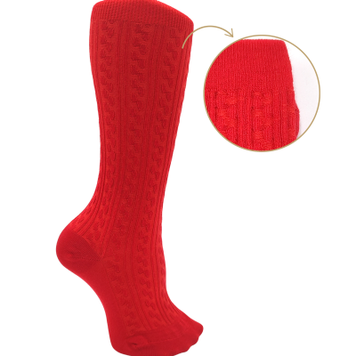 Meia jackard vermelho