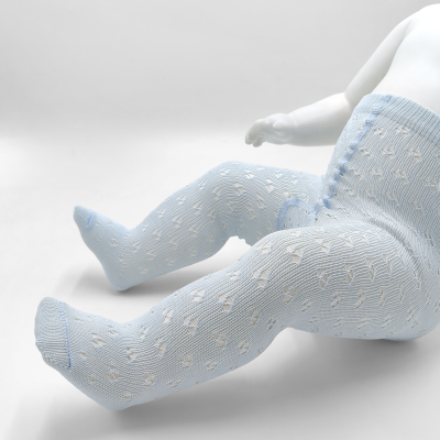 Collant Pointelle ROYAL Azul céu