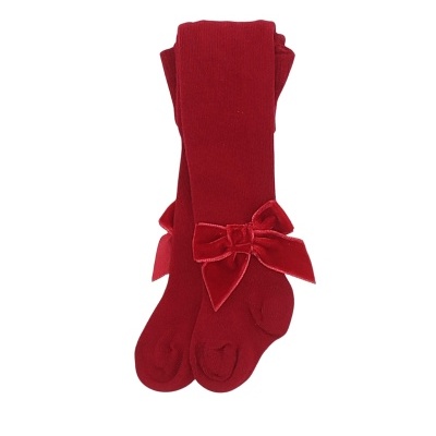 Collant Cereja com laço veludo